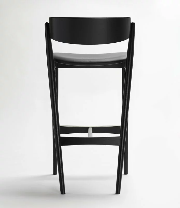 Sibast Sgabello Da Bar No 7, 75 Cm, Nero - Pelle Nera 3 Sibast Sgabello Da Bar No 7, 75 Cm, Nero - Pelle Nera - immagine 3