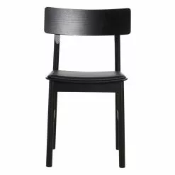 Woud Sedia Pause 2.0, Nero - Pelle Nera -Sedie negozio 100067 WOUD Pause dining chair black leather 2