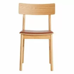 Woud Sedia Pause 2.0, Rovere Oliato - Pelle Cognac -Sedie negozio 100069 WOUD Pause dining chair oiled oak leather 2