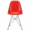 Vitra Sedia Eames DSR Fiberglass, Classic Red - Cromo