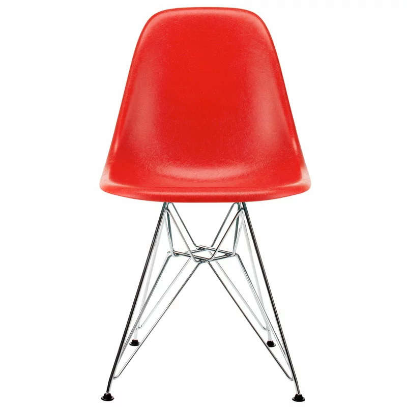 Vitra Sedia Eames DSR Fiberglass, Classic Red - Cromo 1 Vitra Sedia Eames DSR Fiberglass, Classic Red - Cromo