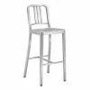 EMECO Sedia Da Bar 1006 Navy, 76 Cm, Alluminio Spazzolato