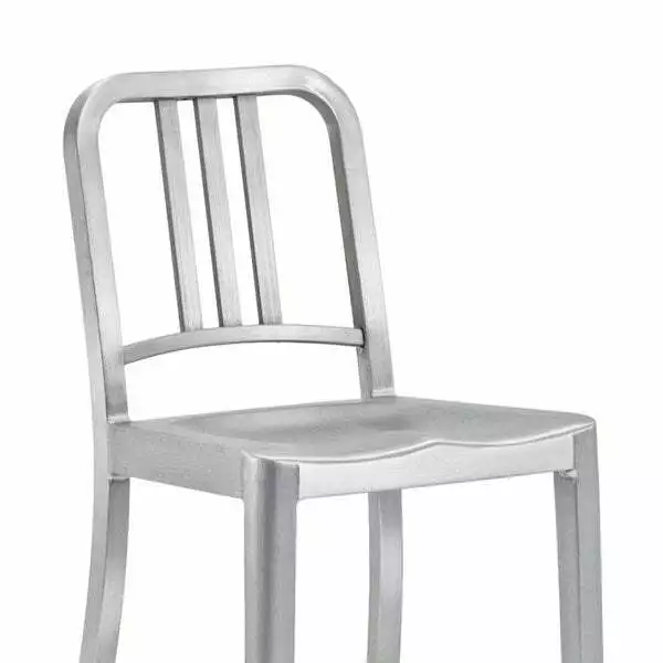 EMECO Sedia Da Bar 1006 Navy, 76 Cm, Alluminio Spazzolato 4 EMECO Sedia Da Bar 1006 Navy, 76 Cm, Alluminio Spazzolato - immagine 4