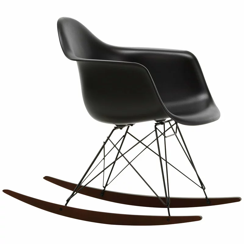 Vitra Sedia A Dondolo Eames RAR, Deep Black - Basic Dark - Acero Scuro 1 Vitra Sedia A Dondolo Eames RAR, Deep Black - Basic Dark - Acero Scuro