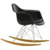 Vitra Sedia A Dondolo Eames RAR, Deep Black - Cromo - Acero