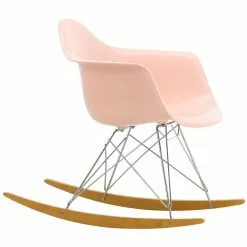 Vitra Sedia A Dondolo Eames RAR, Pale Rose - Cromo - Acero