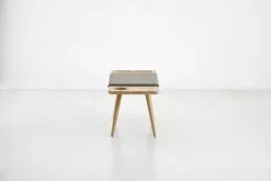 Woud Panca Baenk, Rovere Laccato Bianco - Marrone Chiaro -Sedie negozio 101008 Baenk oak 2