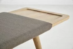 Woud Panca Baenk, Rovere Laccato Bianco - Marrone Chiaro -Sedie negozio 101008 Baenk oak 4