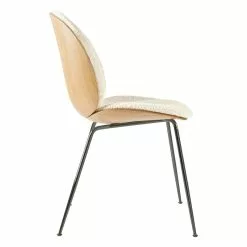 Gubi Sedia Beetle, Cromo Nero - Rovere - Karakorum 001 7 Gubi Sedia Beetle, Cromo Nero - Rovere - Karakorum 001 -Sedie negozio 10111801 SDE Beetle Dining Chair Conic FrontUpholstered Oak Karakorum