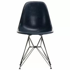 Vitra Sedia Eames DSR Fiberglass, Navy Blue - Nero