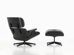 Vitra Eames Lounge Chair, Nuove Dim., Frassino Nero - Pelle Nera 11 Vitra Eames Lounge Chair, Nuove Dim., Frassino Nero - Pelle Nera -Sedie negozio 109251 Lounge Chair Ottoman ash black master 2