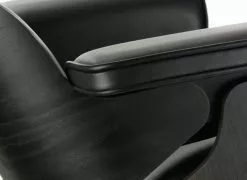 Vitra Eames Lounge Chair, Nuove Dim., Frassino Nero - Pelle Nera 9 Vitra Eames Lounge Chair, Nuove Dim., Frassino Nero - Pelle Nera -Sedie negozio 109267 Lounge Chair ash black detail master 1