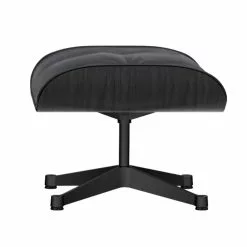 Vitra Poggiapiedi Eames Lounge Ottoman, Frassino Nero - Pelle Nera