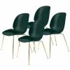 Gubi Sedia Beetle, Ottone - Verde, Set Di 4