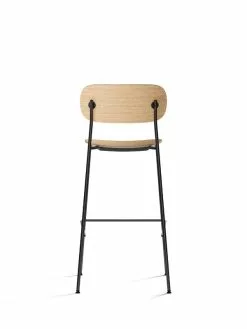 Menu Sedia Da Bar Co, 75,5 Cm, Acciaio Nero - Rovere -Sedie negozio 1179111 Co Bar Chair Natural Oak Black Back