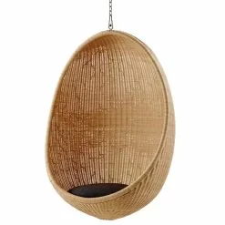 Sika-Design Sedia Hanging Egg, Cuscino Grigio Scuro
