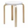 Artek Sgabello Aalto E60, Bianco - Betulla