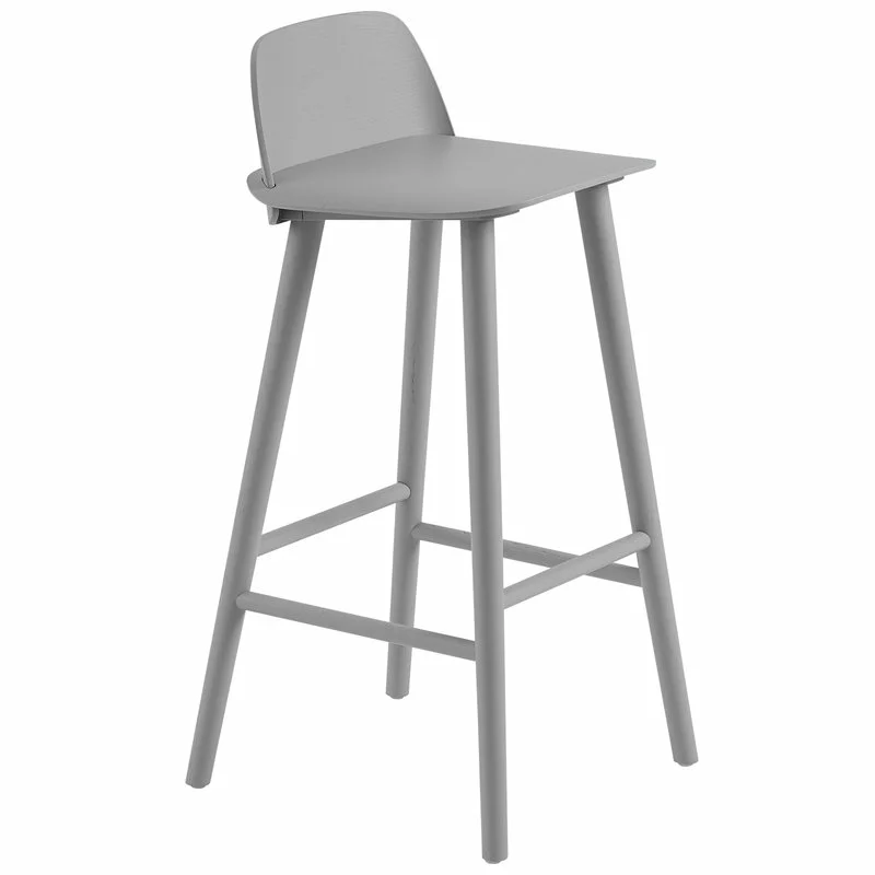 Muuto Sgabello Da Bar Nerd, 75 Cm, Grigio 1 Muuto Sgabello Da Bar Nerd, 75 Cm, Grigio