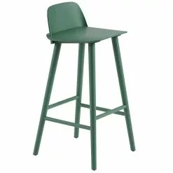 Muuto Sgabello Da Bar Nerd, 75 Cm, Verde
