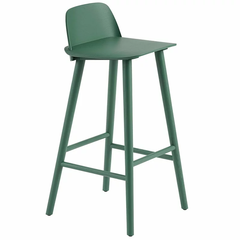 Muuto Sgabello Da Bar Nerd, 75 Cm, Verde 1 Muuto Sgabello Da Bar Nerd, 75 Cm, Verde