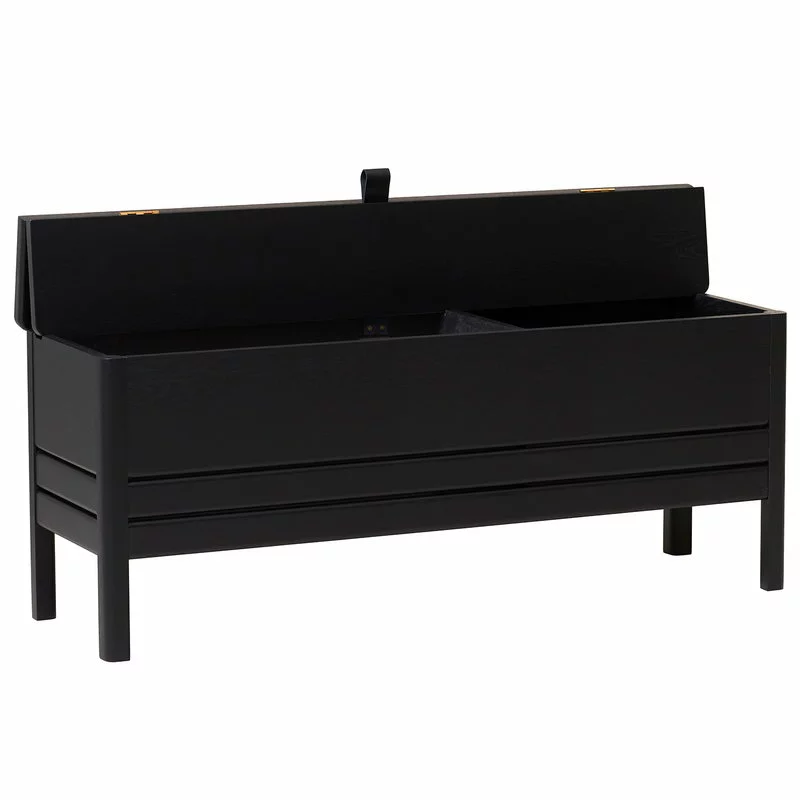 Form & Refine Cassapanca A Line, 111 Cm, Rovere Tinto Nero 1 Form & Refine Cassapanca A Line, 111 Cm, Rovere Tinto Nero