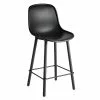 Hay Sgabello Da Bar Neu 12, Soft Black - Rovere Nero - Nero