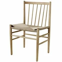 FDB Møbler Sedia J80, Rovere Laccato - Filato Di Carta