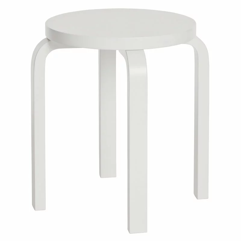 Artek Sgabello Aalto E60, Bianco Laccato 1 Artek Sgabello Aalto E60, Bianco Laccato