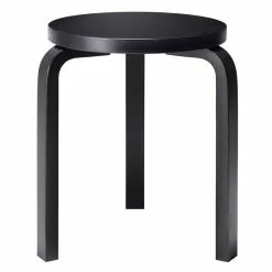 Artek Sgabello Aalto 60, Nero Laccato