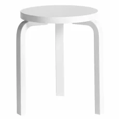 Artek Sgabello Aalto 60, Laccato Bianco