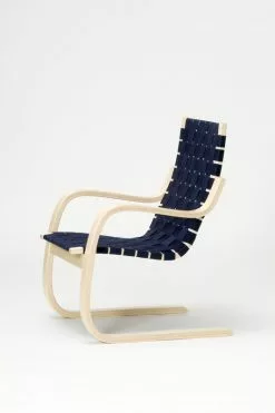 Artek Poltrona Aalto 406, Betulla - Fettuccia Nera/blu 6 Artek Poltrona Aalto 406, Betulla - Fettuccia Nera/blu -Sedie negozio 1845736 Armchair 406 blue webbing master