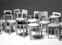 Artek Sgabello Aalto E60, Laminato Bianco 3 Artek Sgabello Aalto E60, Laminato Bianco -Sedie negozio 1847128 Aalto L leg product panorama historical master 2 2