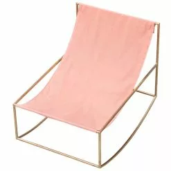 Valerie_objects Rocking Chair, Ottone - Rosa