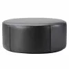 Fredericia Pouf Mono 90 Cm, Pelle Nera