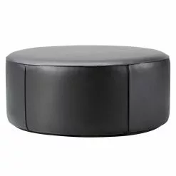 Fredericia Pouf Mono 90 Cm, Pelle Nera