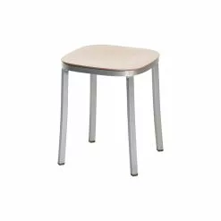 EMECO Sgabello 1 Inch, Alluminio - Frassino