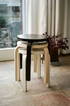 Artek Sgabello Aalto 60, Nero Laccato -Sedie negozio 1961844 Stool 60 pile 2 master