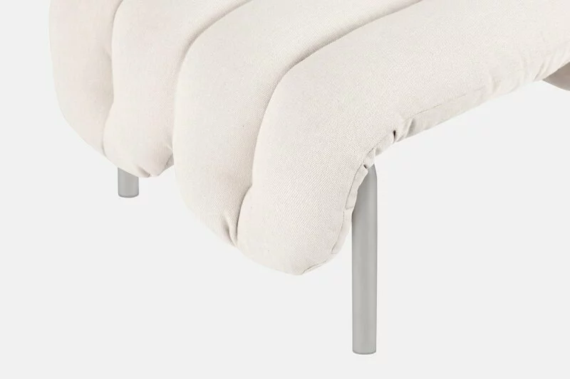 Hem Poggiapiedi Puffy, Naturale - Acciaio Inox 2 Hem Poggiapiedi Puffy, Naturale - Acciaio Inox - immagine 2