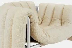 Hem Poltrona Puffy, Bouclé Bianco Naturale - Acciaio Inox 10 Hem Poltrona Puffy, Bouclé Bianco Naturale - Acciaio Inox -Sedie negozio 20295 Puffy Lounge Chair Eggshell Stainless 06 2048x2048