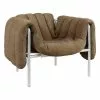 Hem Poltrona Puffy, Bouclé Marrone - Acciaio Inox