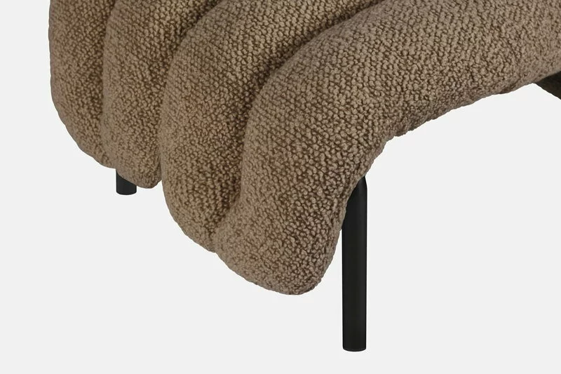 Hem Poggiapiedi Puffy, Bouclé Marrone - Acciaio Grigio Nero 3 Hem Poggiapiedi Puffy, Bouclé Marrone - Acciaio Grigio Nero - immagine 3