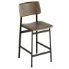 Muuto Sgabello Da Bar Loft 65 Cm, Nero - Tinto Marrone Scuro