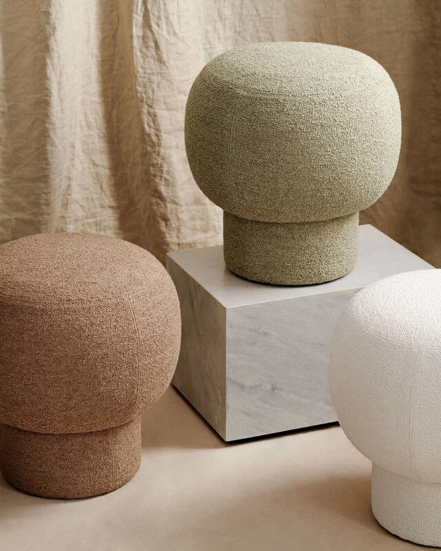 NORR11 Pouf Champagne, Barnum Bouclé 01 Bianco Naturale 4 NORR11 Pouf Champagne, Barnum Bouclé 01 Bianco Naturale - immagine 4