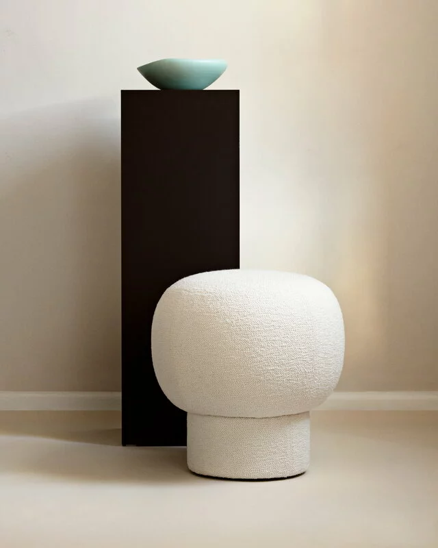 NORR11 Pouf Champagne, Barnum Bouclé 01 Bianco Naturale 2 NORR11 Pouf Champagne, Barnum Bouclé 01 Bianco Naturale - immagine 2