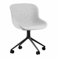Normann Copenhagen Sedia Hyg Con 4 Ruote, Girevole, Nero - Synergy 16