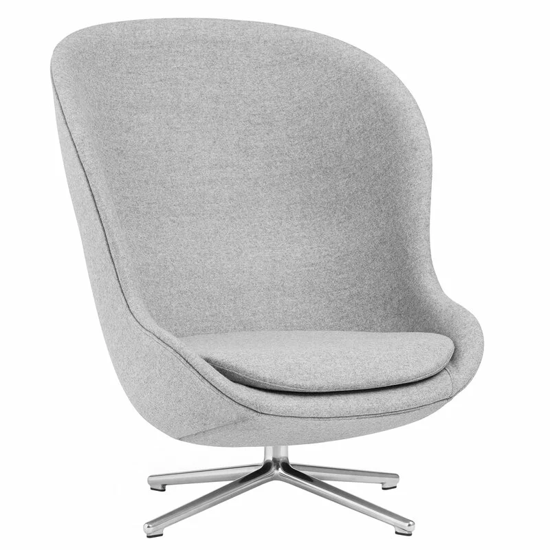 Normann Copenhagen Poltrona Hyg, Alta, Girevole E Reclinabile, Alluminio - Grigio 1 Normann Copenhagen Poltrona Hyg, Alta, Girevole E Reclinabile, Alluminio - Grigio