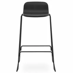 Normann Copenhagen Just Barstool 65 Cm, Con Schienale, Nero -Sedie negozio 24Chairs iso HV