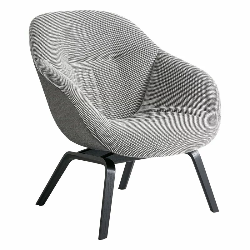Hay About A Lounge Chair AAL83 Soft Duo, Rovere Nero-Dot 1682-Remix 1 Hay About A Lounge Chair AAL83 Soft Duo, Rovere Nero-Dot 1682-Remix