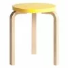 Artek Sgabello Aalto 60, Giallo - Betulla