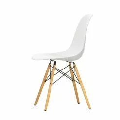 Vitra Sedia Eames DSW, Bianco - Acero 8 Vitra Sedia Eames DSW, Bianco - Acero -Sedie negozio 2779157 Eames Plastic Side Chair DSW 04 white 02 golden maple left master role